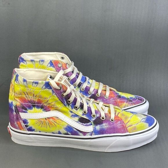 Vans Sk8-Hi Tapered Skate sneaker Tie Dye Hippie Clown Psychedelic men 11.5 - Picture 1 of 8